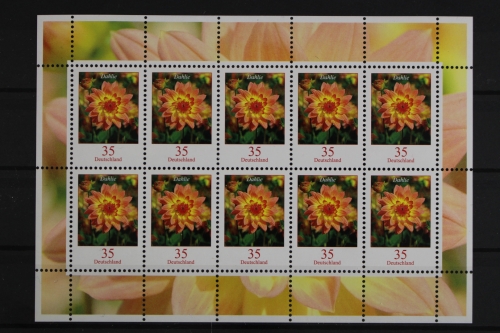 Deutschland (BRD), MiNr. 2505, Kleinbogen Dahlie, postfrisch