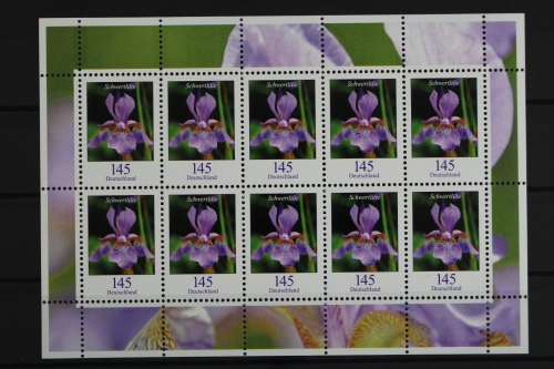 Deutschland, MiNr. 2507, Kleinbogen Schwertlilie, postfrisch