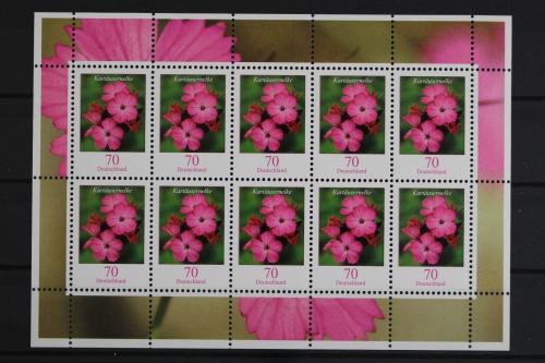 Deutschland (BRD), MiNr. 2529, Kleinbogen Nelke, postfrisch