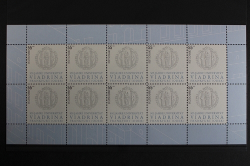 Deutschland, MiNr. 2533, Kleinbogen Uni Viadrina, postfrisch