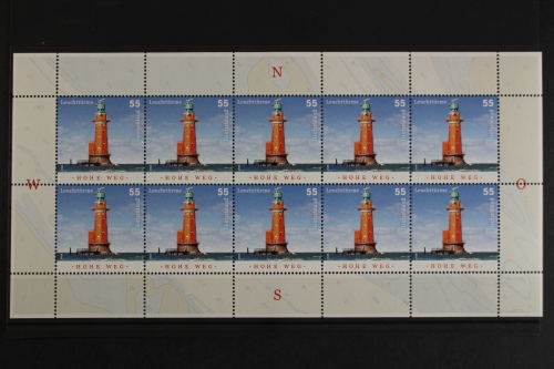 Deutschland (BRD), MiNr. 2556, Kleinbogen Leuchtturm, postfrisch