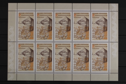 Deutschland, MiNr. 2558, Kleinbogen 650 Jahre Hanse, postfrisch
