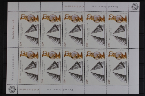 Deutschland, MiNr. 2639, Kleinbogen, Jamnitzer, postfrisch