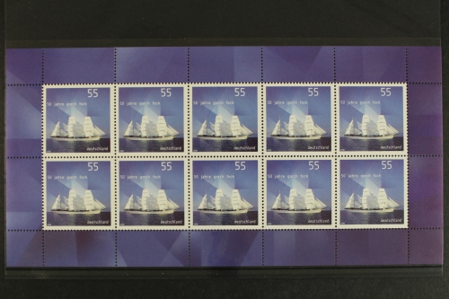 Deutschland, MiNr. 2686, Kleinbogen, Gorch Fock, postfrisch
