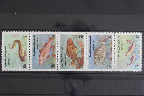 Syrien, Fische / Meerestiere, MiNr. 1403-1407, postfrisch
