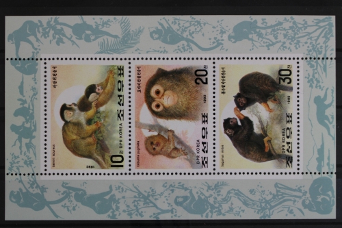 Korea Nord, Tiere, MiNr. 3255-3257 Kleinbogen, postfrisch
