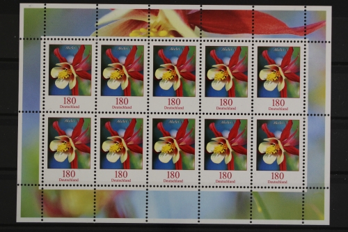 Deutschland, MiNr. 3082, Kleinbogen, Akelei, postfrisch