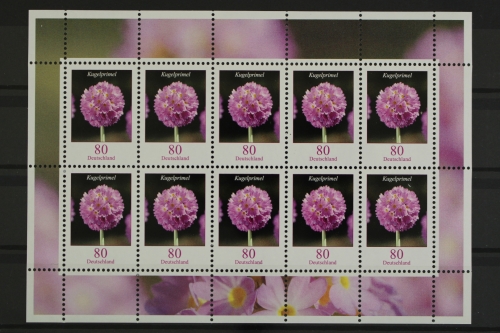 Deutschland, MiNr. 3115, Kleinbogen, Kugelprimel, postfrisch