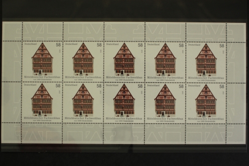 Deutschland, MiNr. 2970, Kleinbogen, Fachwerkbauten, postfrisch