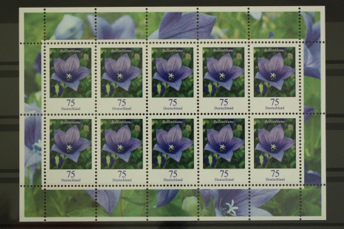 Deutschland, MiNr. 2835, Kleinbogen, Ballonblume, postfrisch