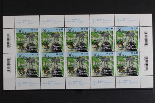 Deutschland, MiNr. 3282, Kleinbogen, Stadtmusikanten, postfrisch