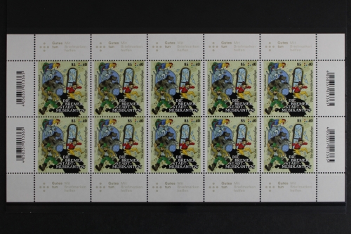 Deutschland, MiNr. 3283, Kleinbogen, Stadtmusikanten, postfrisch