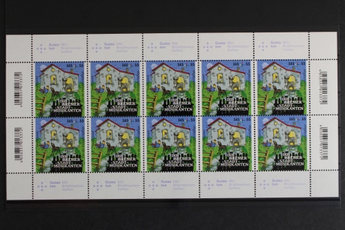 Deutschland, MiNr. 3284, Kleinbogen, Stadtmusikanten, postfrisch