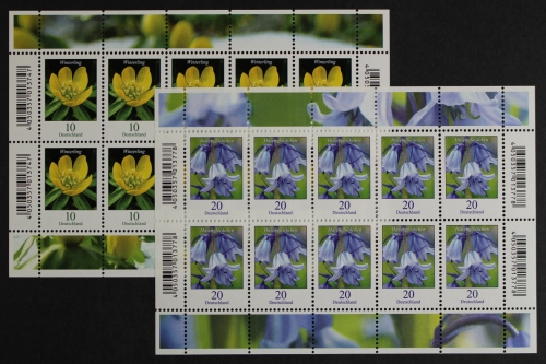 Deutschland, MiNr. 3314-3315, Kleinbögen, Blumen 2017, postfrisch