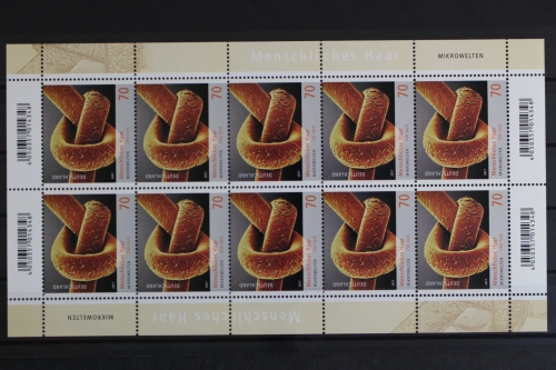 Deutschland, MiNr. 3322, Kleinbogen, menschl. Haar, postfrisch