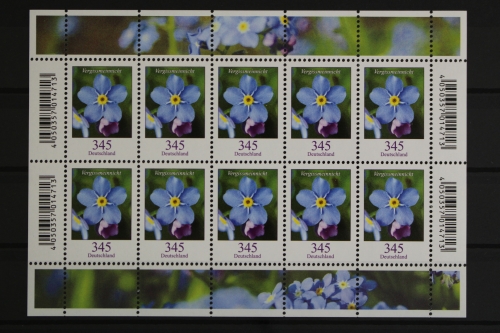 Deutschland, MiNr. 3324, Kleinbogen, Vergissmeinnicht, postfrisch
