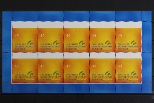 Deutschland, MiNr. 3229, Kleinbogen, Reinheitsgebot, postfrisch