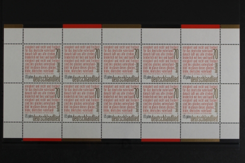 Deutschland, MiNr. 3263, Kleinbogen, Deutschlandlied, postfrisch