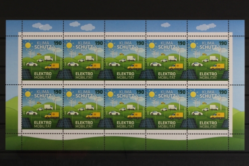 Deutschland, MiNr. 3265, Kleinbogen, Elekromobilität, postfrisch
