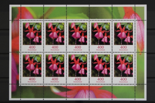 Deutschland, MiNr. 3190, Kleinbogen, Fuchsie, postfrisch
