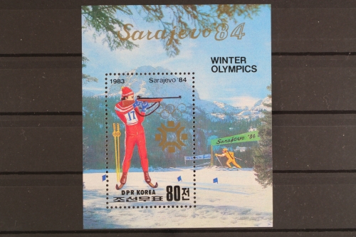 Korea - Nord, MiNr. Block 149, Biathlon, postfrisch