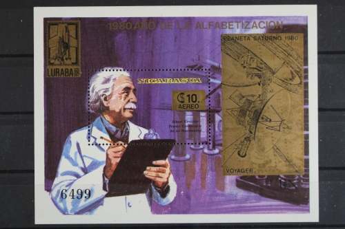 Nicaragua, MiNr. Block 135, Einstein, postfrisch