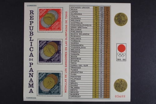 Panama, MiNr. Block 31 A, Tokio 1964, postfrisch
