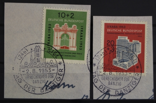 Deutschland (BRD), MiNr. 171-172, SST Kiel, Briefstücke
