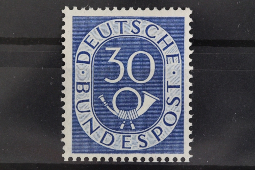 Deutschland (BRD), MiNr. 132, 30 Pf. Posthorn, Falz