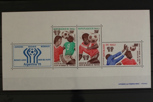 Mali, MiNr. Block 10 I, Fußball WM 1978, postfrisch