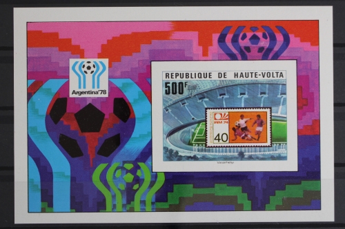 Obervolta, MiNr. Block 48 B, Fußball WM 1978, postfrisch