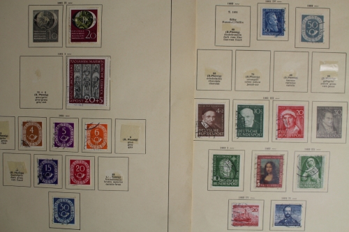 Deutschland (BRD) 1951-1959, gestempelte Sammlung