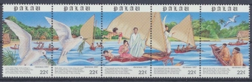 Palau, MiNr. 211-215 ZD, Schiffe, postfrisch
