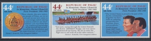 Palau, Schiffe, MiNr. 146-148 Zd, Reagan, postfrisch