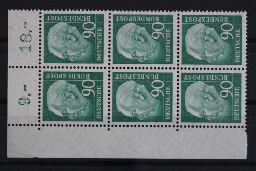 Deutschland, MiNr. 265 v, Sechserblock, Ecke li. oben, postfrisch