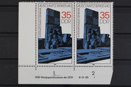 DDR, MiNr. 2735, waag. Paar, Ecke li. unten, DV I, postfrisch