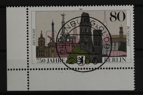 Deutschland (BRD), MiNr. 1306, Ecke li. unten, zentrischer Stempel, EST