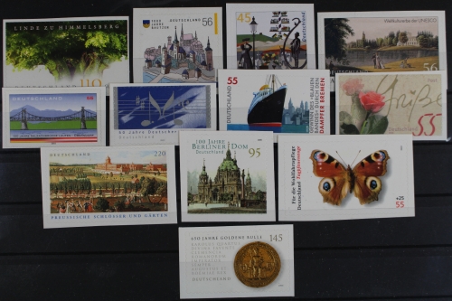 Deutschland, 12 skl. Marken aus den Jahren 2001-2006, postfrisch/MNH