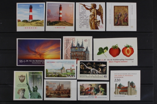 Deutschland, 13 skl. Marken aus den Jahren 2008-2010, postfrisch/MNH