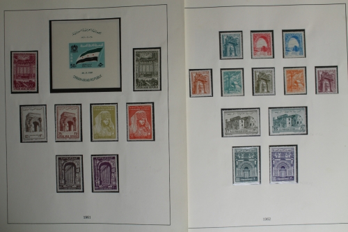 Syrien 1961-1965, postfrische Sammlung auf Vordruckblättern