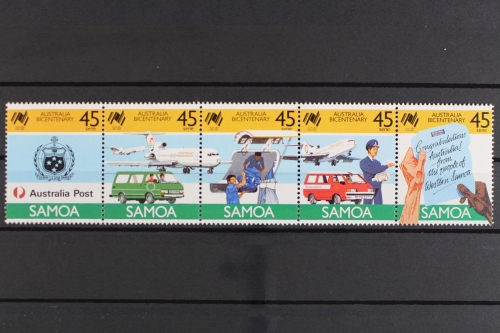 Samoa, MiNr. 630-634 ZD, Flugzeug, Auto, postfrisch