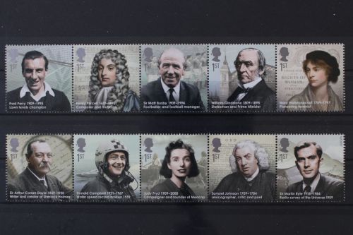 Großbritannien, MiNr. 2805-2814, Fünferstreifen, postfrisch
