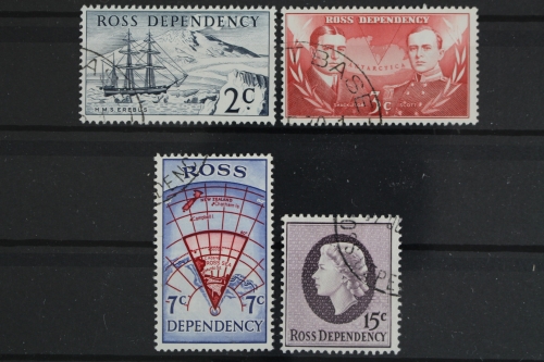 Ross - Gebiet, MiNr. 5-8, Scott, gestempelt