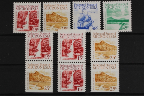 Mikronesien, MiNr. 89-92 A+D, Sehenswürdigkeiten, postfrisch