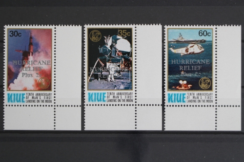 Niue, MiNr. 288-290, Hurrikan, Mondlandung, postfrisch
