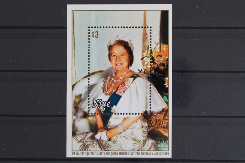 Niue, MiNr. Block 37, Königinmutter, postfrisch