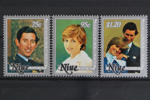 Niue, MiNr. 421-423, Hochzeit, Charles und Diana, postfrisch