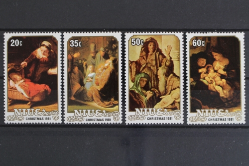 Niue, MiNr. 448-451, Weihnachten, Rembrandt, postfrisch