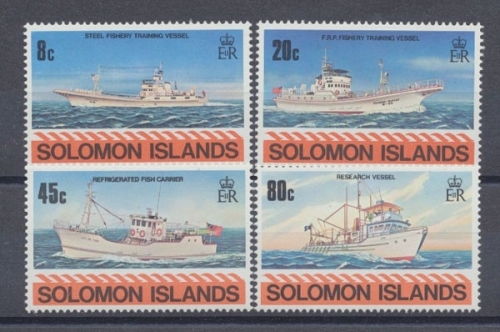 Salomoninseln, MiNr. 409-412, Schiffe, postfrisch