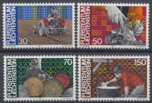 Liechtenstein, MiNr. 802-805, postfrisch
